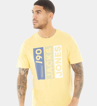 Jack & Jones T-Shirt Mens Yellow