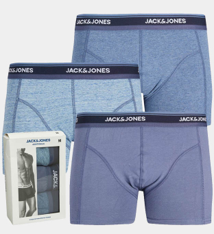 Jack & Jones 3 Pack Trunks Mens Blue Vintage Indigo