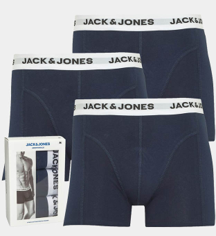 Jack & Jones 3 Pack Trunks Mens Navy