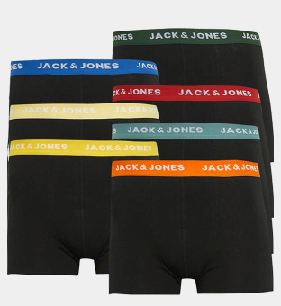 Jack & Jones 7 Pack Trunks Mens Black