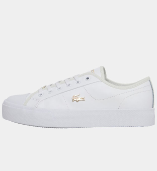 Lacoste Trainers Womens White Gold