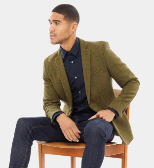French Connection Blazer Mens Olive Green