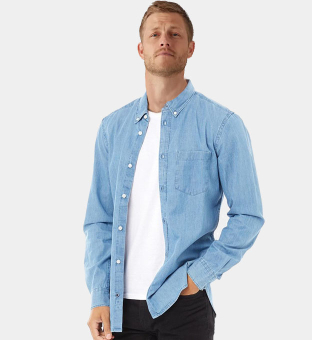 French Connection Shirt Mens Blue