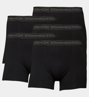 French Connection Boxers Mens Black Grey