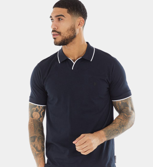 French Connection Polo Shirt Mens Navy