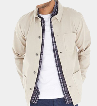 French Connection Jacket Mens Stone