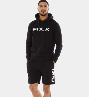French Connection Hoody Mens Black White