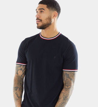 French Connection T-shirt Mens Dark Navy