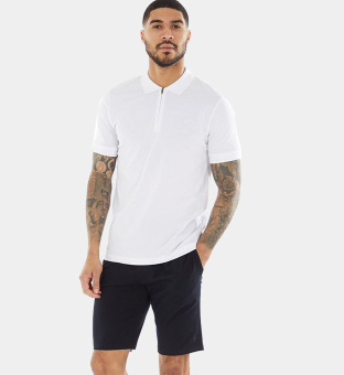 French Connection Polo Shirt Mens White Marine