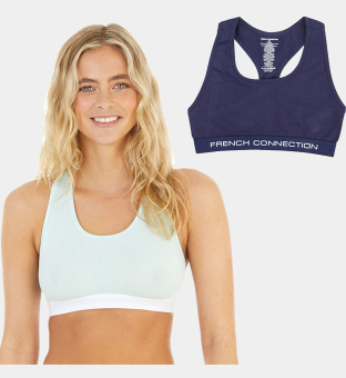 French Connection 2 Pack Tops Womens Navy Glacier