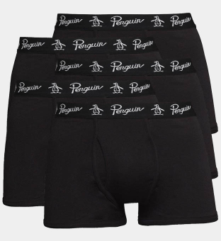 Original Penguin 5 Pack Boxers Mens Black