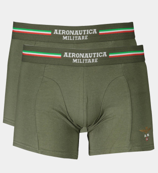 Aeronautica Militare 2 Pack Boxers Mens Green