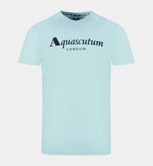 Aquascutum T-shirt Mens Sky Blue