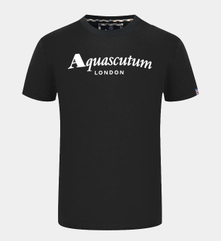 Aquascutum T-shirt Mens Black