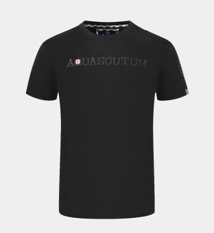 Aquascutum T-shirt Mens Black