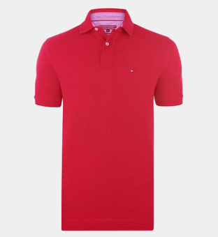 Tommy Hilfiger Polo Shirt Mens Red