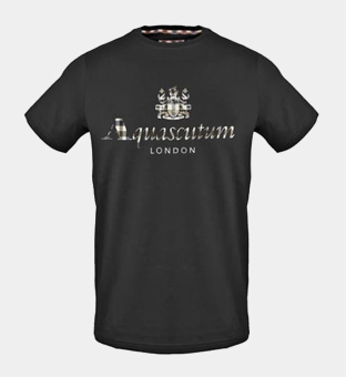 Aquascutum T-shirt Mens Black