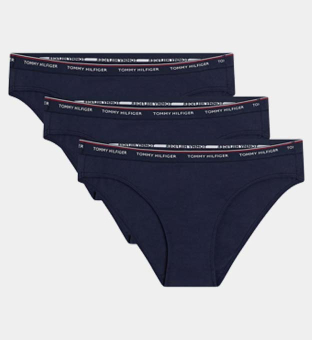 Tommy Hilfiger 3 Pack Bikinies Womens Navy Blazer