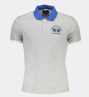 LA Martina Polo Shirt Mens Grey