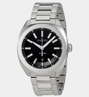 Gucci Watch Unisex Silver Black